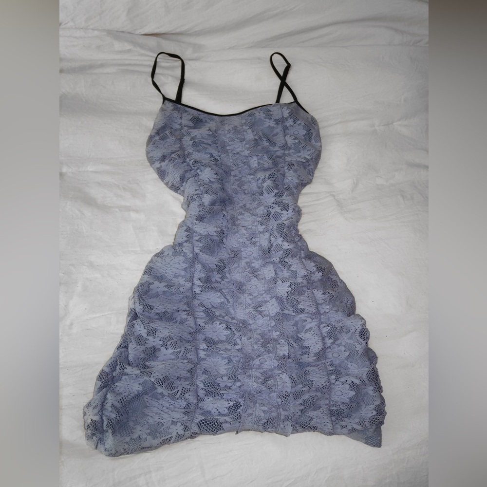 Urban Outfitters blue lace mini dress size M